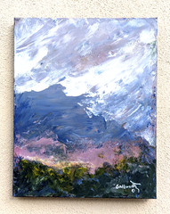 Gloria Galbraith Original Abstract Mountain Landscape Painting Canvas 16×20
