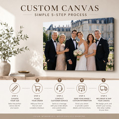 Personalized Wedding Photo Canvas Print Custom Family Wall Art Bride 8*12 frame