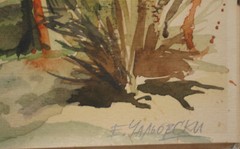 High quality East European Impressionist circa 1950 signed illegiably