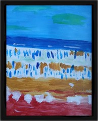 Abstract/Expressionism 11×14 Ocean Waves Hand Made one of a kind Art Painting
