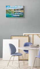 Seascape painting Original art Impressionism Oil on panel Landscape wall art