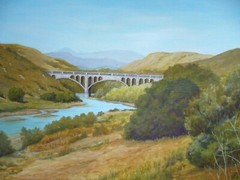 HARRINGTON, CALIFORNIA CA SCHOOL BONSALL BRIDGE San Diego County LANDSCAPE OIL