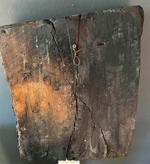 Ancient Roman Egyptian Fayum Woman Portrait Wood Panel Painting