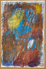 Bernard Segal c.1960’s abstract expressionist painting New Hope PA artist