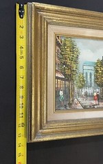 H. Rogers Wonderful Impression Paris Original Oil Canvas Painting Good Condition
