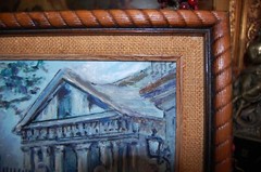 FRAMED ORIGINAL OIL ON CANVAS EL TEMPLETE OLD HAVANA, CUBA ARTIST: HECTO VIDAL