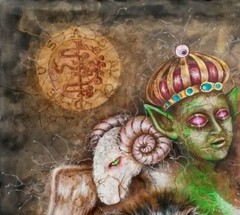 modern contemporary art paintings figurative ars goetia lemegeton asmodeus demon
