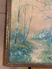 Raphael Senseman (1870 – 1965) „Path And Landscape Scene“ Watercolor Painting
