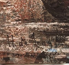 23.75”x35.5” Euro Water Cityscape H. de Jong Oil Painting On Canvas 2 Holes