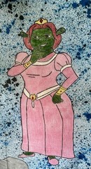 Prison Shrek Painting On Cloth Media Art