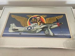 Colonel John C. Herbst P-51 Top Ace China- Tigers Original Watercolor Painting