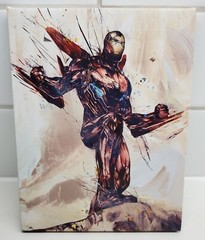 Artissimo Designs Marvel Painterly Iron Man Printed Canvas – 16.5cm x 22cm x 1.5