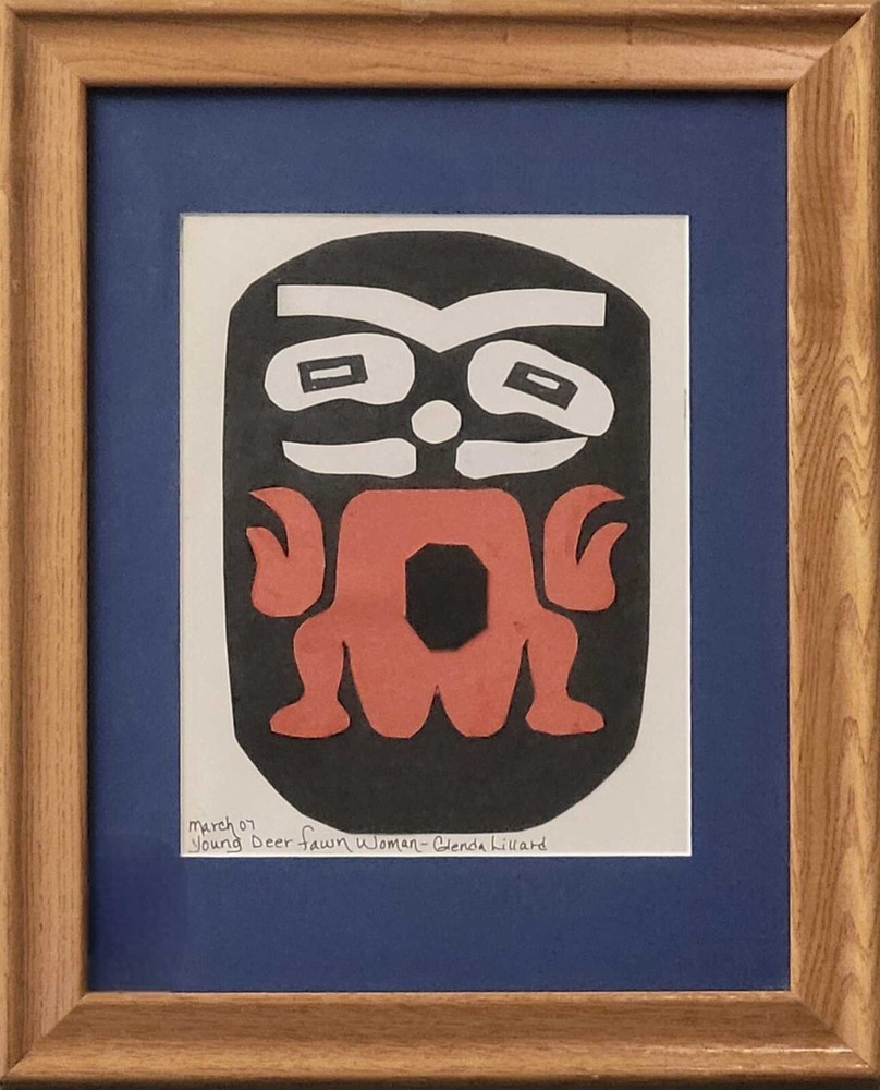 Mixed Media Art by Glenda Lillard – „Young Deer Fawn Woman“ – Native American