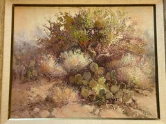 Buck Mccain Oil Painting Finest Desert Cactus Landscape Impressionist Famous
