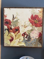 Agnes Saint Leger Framed Floral Print Full Bloom 2 Raised Frame 22 X 22“