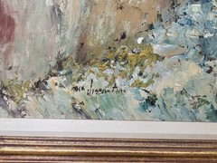 Vtg William Visintin Oil Painting Canvas Italian Seascape Ocean Cliffs 30″ x 40″