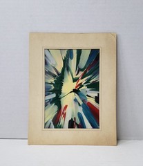 Vintage 1960s Spin Art Painting | Carnival Souvenir Mid Century Abstract