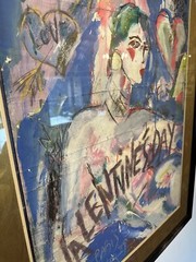 Jean Michel Aucler 21.5 X 30 “Valentine’s Day” ORIGINAL ART PAINTING 1989 Early!