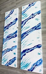 Abstract Painting, Blue, White, Scrap Wood Art, Wall Art, Home Decor, Texture