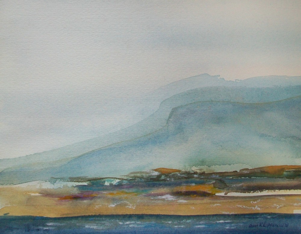 ANN KLOPPENBURG – ‚Mullaghmore Beach‘ – Watercolor Painting – Canada – C. 1990’s
