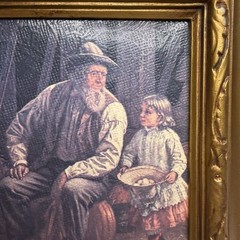 Vintage Art-thentic Master Oyls “The American Farmer” Painting on Canvas 6″x7″