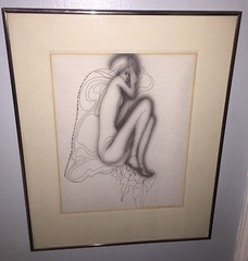 STUNNING JOHN LUKE EASTMAN GIRL ON A VINE SIGNED ORIGINAL SPRAYPAINT ON PAPER