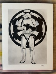 1/1 Stormtrooper Original Artwork Painting By David Willingham 12×16