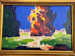 CONRAD BUFF PAINTING LANDSCAPE MODERNIST EXPRESSIONIST LISTED FAMOUS SMALL GEM
