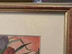 Original Watercolor Floral Still Life – Signed J. Malpass 1993 – Framed Tulips