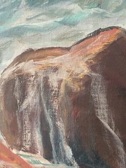 Mae Barbee Bruening, Texan (1908-1994) Oil Painting Laguna Beach CA Coastline