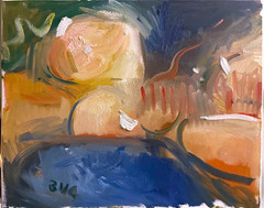 Oil Painting Abstract Woman Figure Cubism Boudoir 16″x20″ Canvas Original Signed