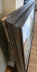 Vintage Parisian Street Scene by Caroline Burnett – Oil On Canvas Framed 24×36