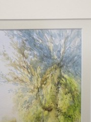 F. Fred Pearson – signed original watercolor painting, Framed. Man in boat 20.5″