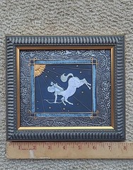 Friar Crafts England ZODIAC Framed Art D. HAND PAINTED SAGITTARIUS ASTROLOGY