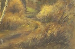 Louis Dick Original Impressionism Landscape Painting, Framed, Paper, 47cm x 40cm