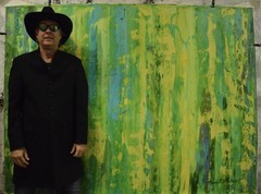 Mark Little Original Giant Canvas Painting 84”X62” (7 Foot) Abstract Modern XL