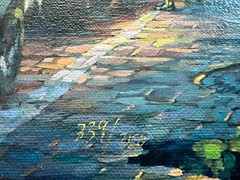 CAO YONG – POWELL STREET – S/N 30″ x 20″ – HAND EMBELLISHED GICLEE CANVAS w/COA