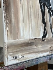 11×14 Original Donkey Painting Farm Animal Modern Rustic Impressionist Art