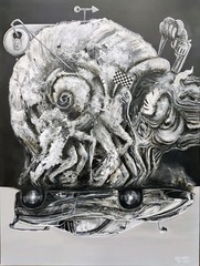 ORIGINAL ACRYLIC/ LIENZO ALAIN DONA 30″X 40″ART CUBANO SURREAL PINTURA SIGNED