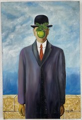 Rene Magritte Oil On Canvas (Handmade) signed and stamped
