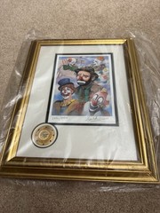 EMMETT KELLY Lords of Ring Circus Collection Leighton Jones Signed Framed Print
