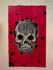 ACEO Original Gray Skull (2.5″ x 3.5″)