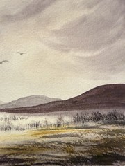 8.5×6.5 Watercolor Original Painting on Paper. Coastal Seascape