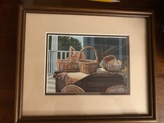 Opaque Watercolor Miniature Painting Richard William Haynes „Still There“ Framed