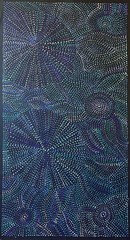Joy Purvis Petyarre ,Authentic Aboriginal Art, Size; 100 x 50cm Bush Yam Seeds.