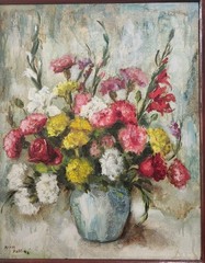 Vintage Original Still Life of Flowers