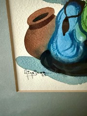 Original Peruvian Watercolor By Listed Artist Edilberto Hinojosa 1995