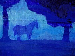 ORIGINAL PAINTING Expressive „Blue Morning“ Steven Graff 16″Hx20″W canvas panel