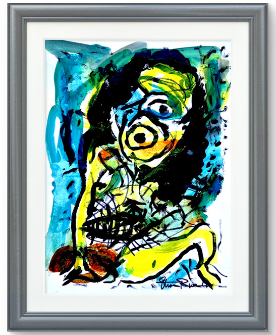 Abstract Art „Emotion“ Original Acrylic 18×24 inch Painting on Gallery Paper