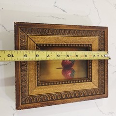 Vintage Swedish Still Life Oil Painting Strawberries Art Gold Ornate Frame